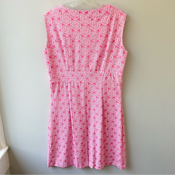 Katherine Way Hampton sleeveless tunic dress with pink medallion print - Picture 6 of 8